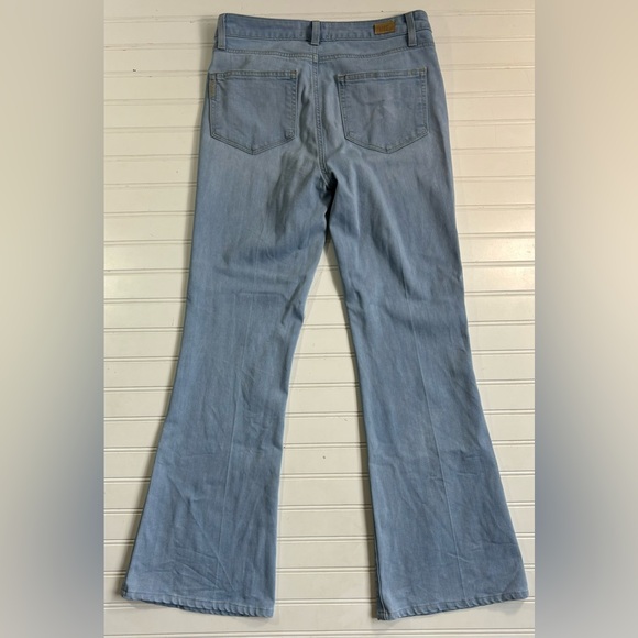 Paige High Rise Bell Canyon Jeans Denim Stretch Flare Light Wash Size 28 - Picture 2 of 16